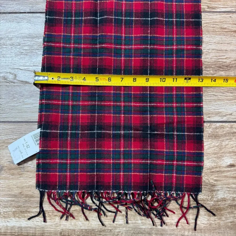 Vintage Pendleton 100% Virgin Wool Scarf MACINNES Tartan Plaid USA